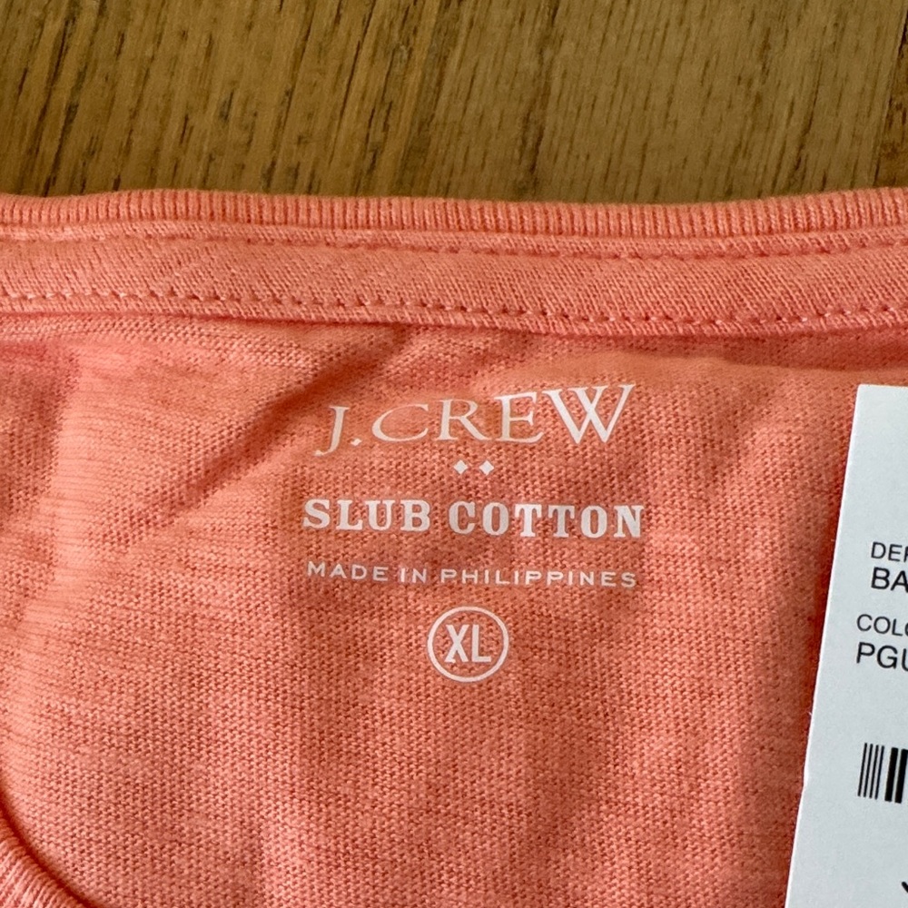 J. Crew Coral Crew Neck Tee brand new with tags - Picture 3 of 5